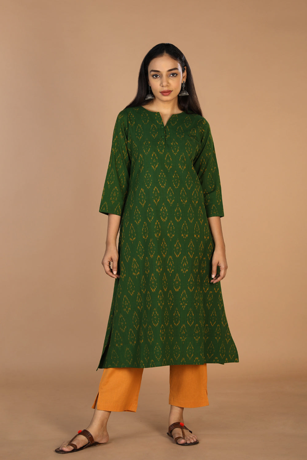 Collection of Cotton Ikat kurti in a gallery layout