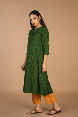 Collection of Cotton Ikat kurti in a gallery layout