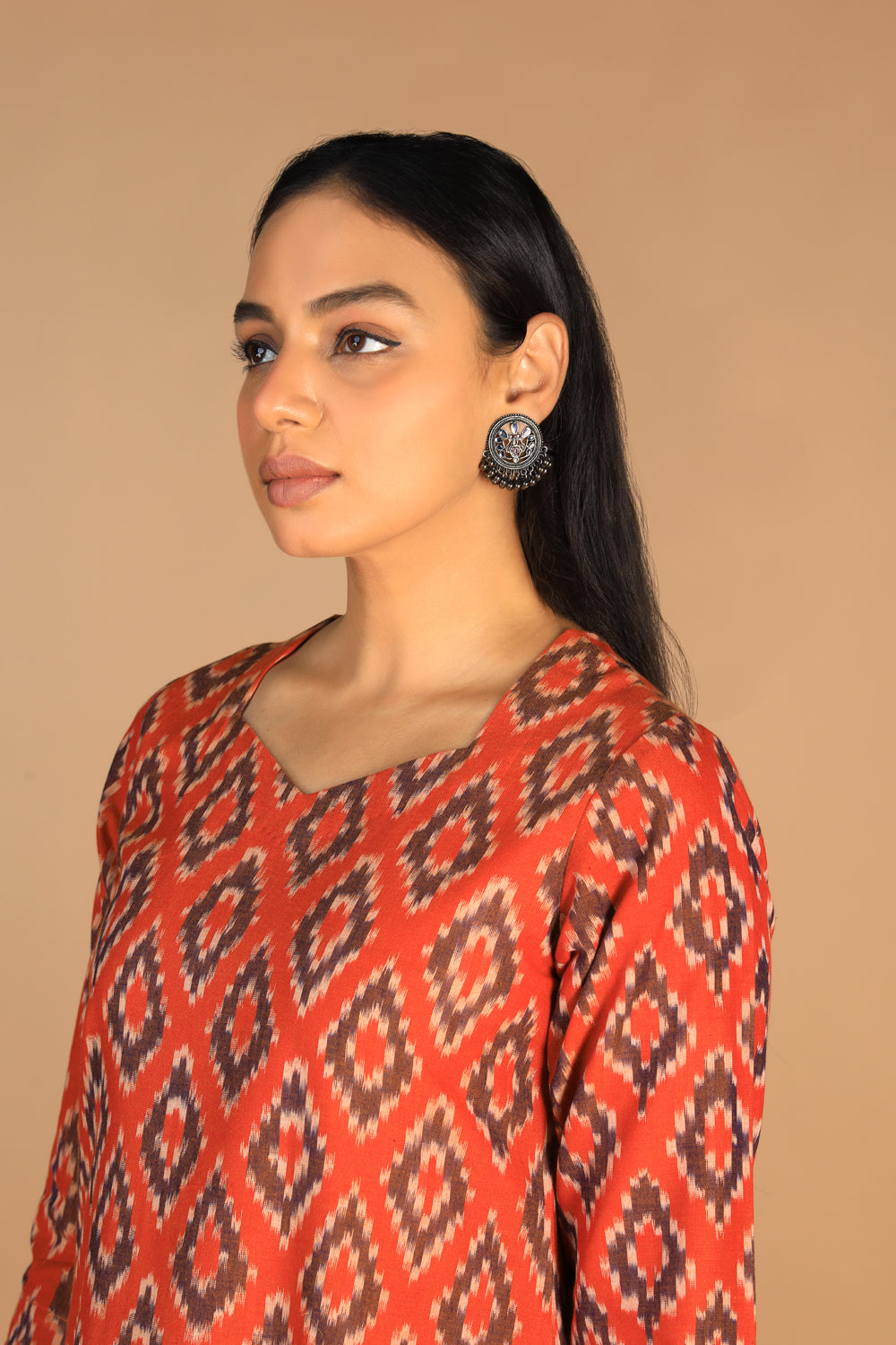 Cotton Ikat kurti