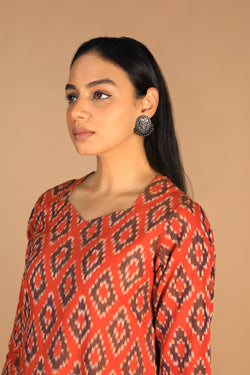 Image of Cotton Ikat kurti