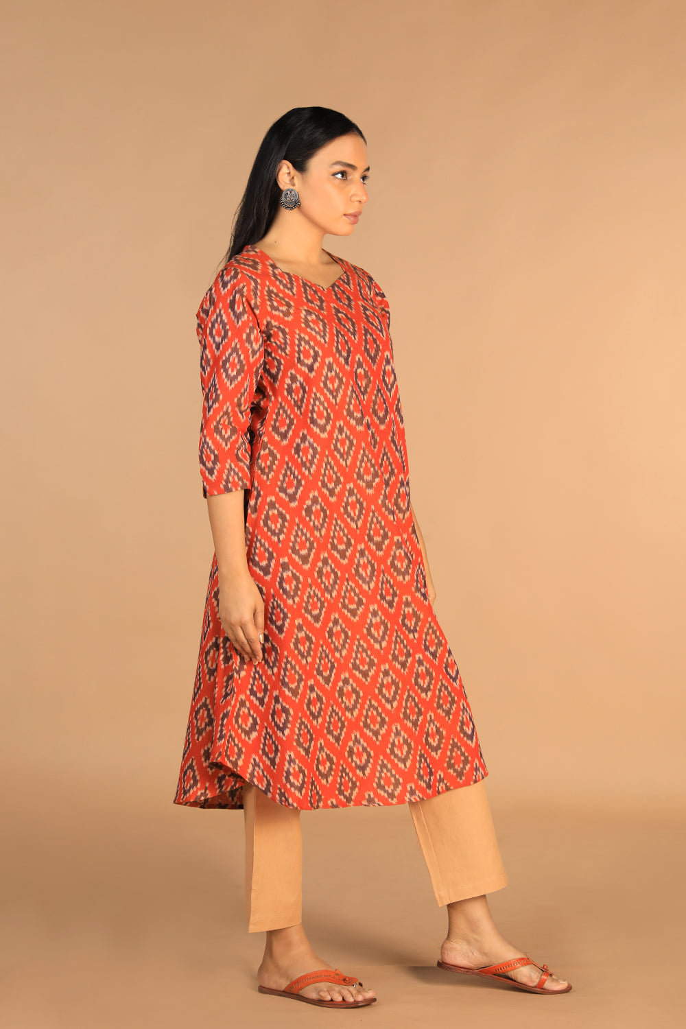 Collection of Cotton Ikat kurti in a gallery layout