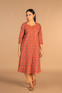 Image of Cotton Ikat kurti