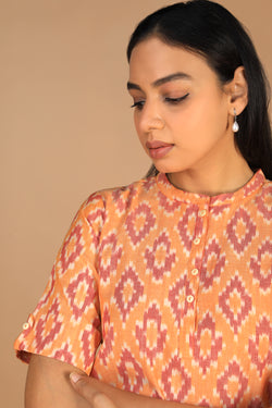 Collection of Cotton Ikat kurti in a gallery layout