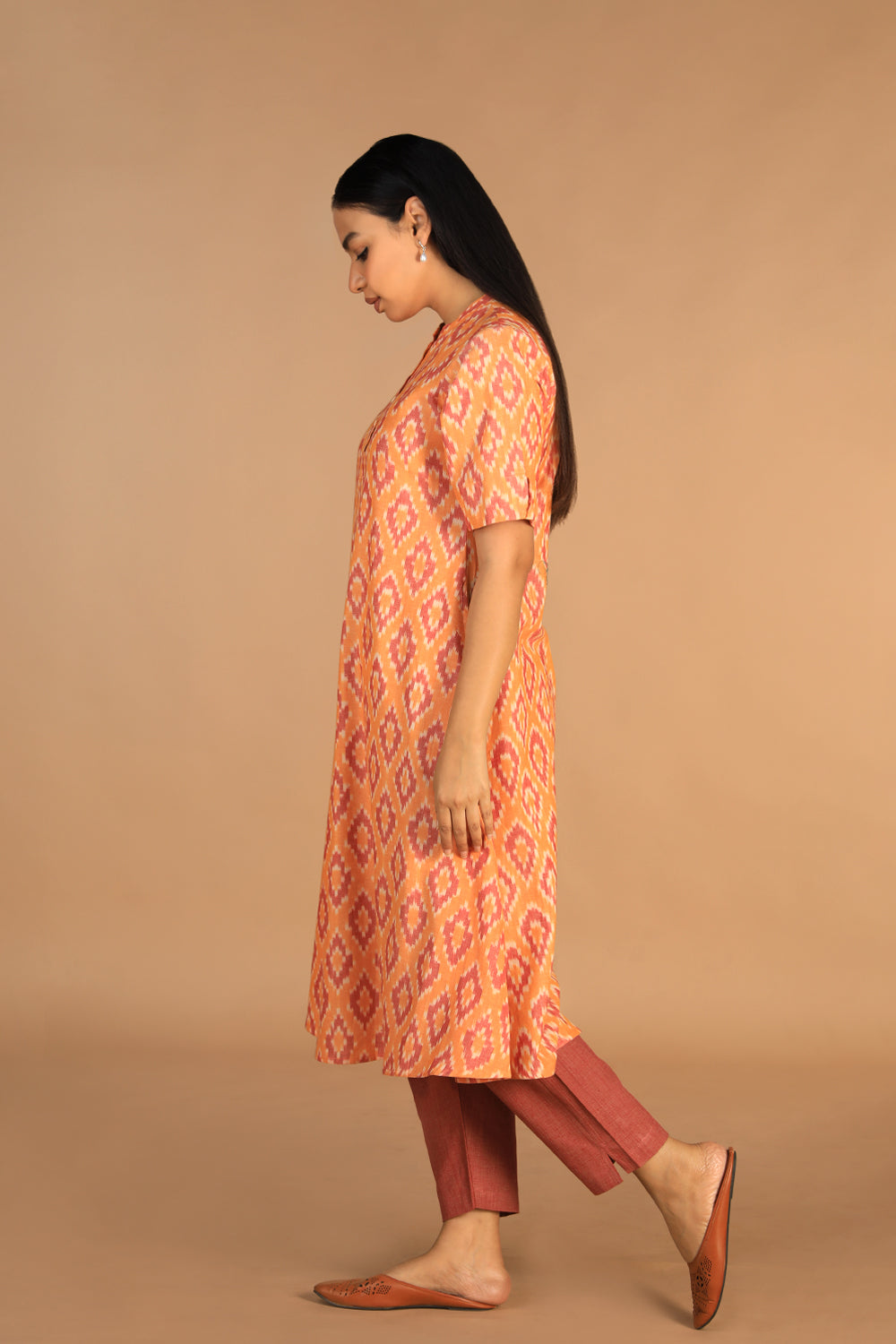 Image of Pochampally Cotton Ikat Kurta