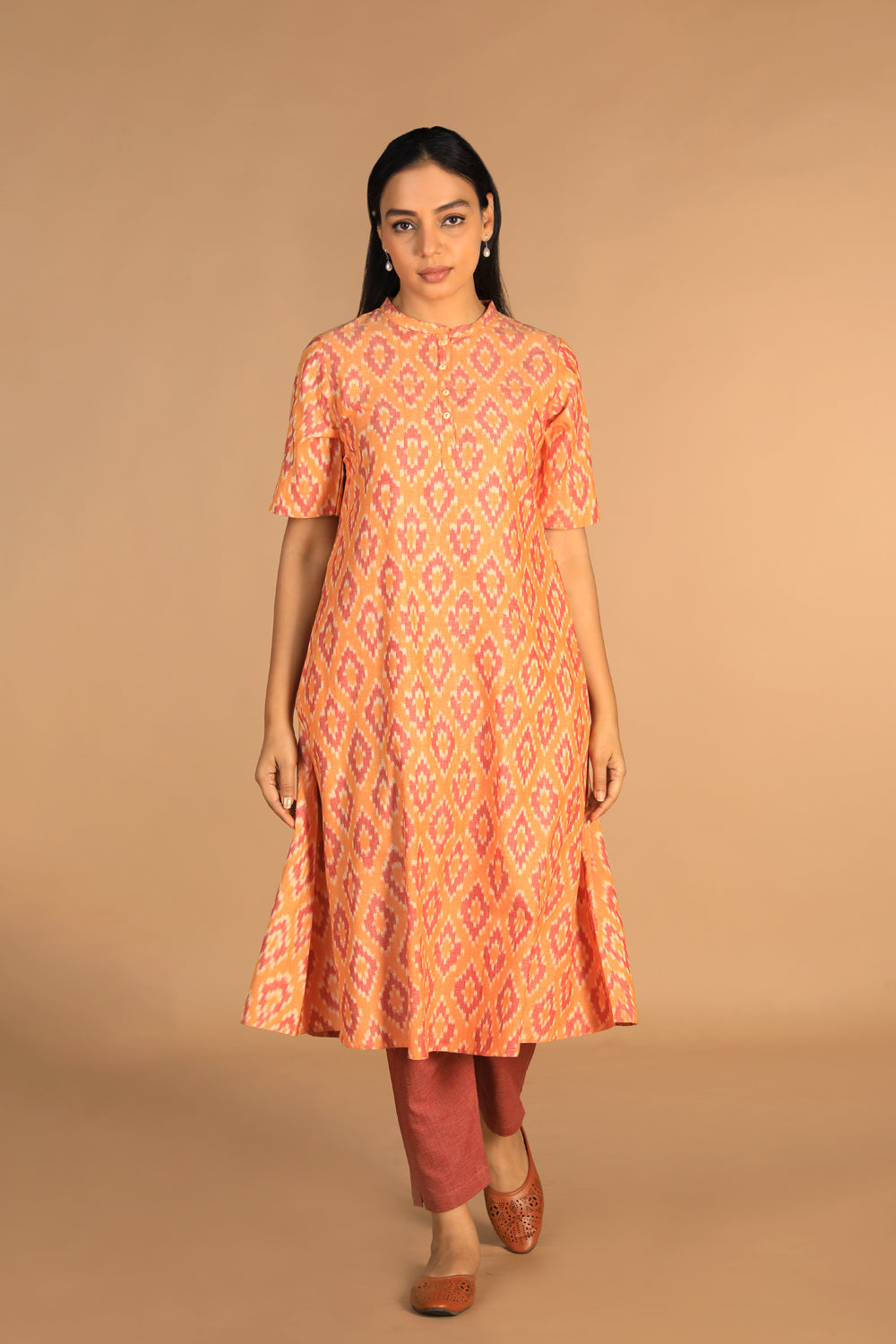 Collection of Cotton Ikat kurti in a gallery layout