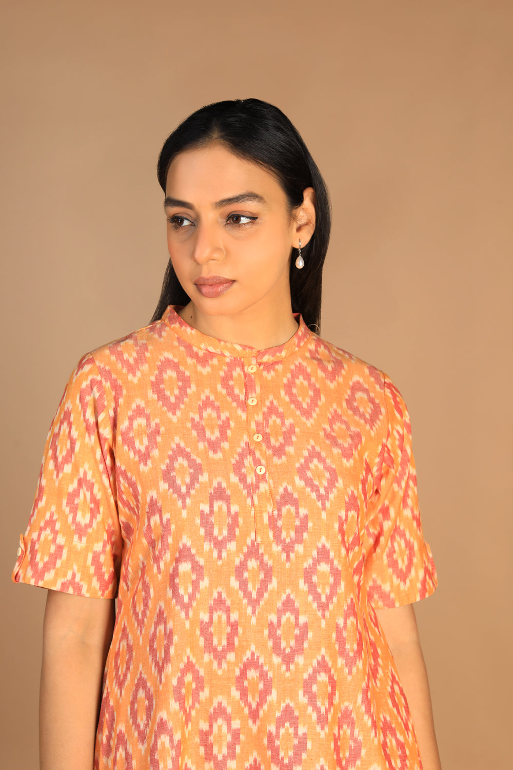 Image of Pochampally Cotton Ikat Kurta