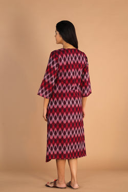 Collection of Cotton Pochampally Ikat kurti in a gallery layout