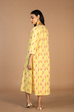 Image of Block printed cotton dress