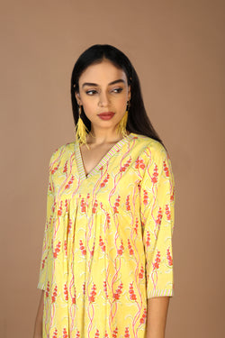 Image of Block printed cotton dress