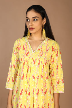 Image of Block printed cotton dress