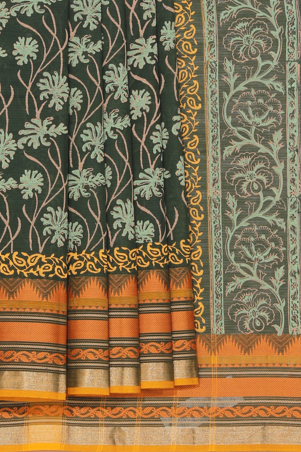 Collection of Hand block printed cotton saree in a gallery layout