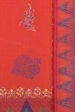 Collection of Hand block printed cotton saree in a gallery layout