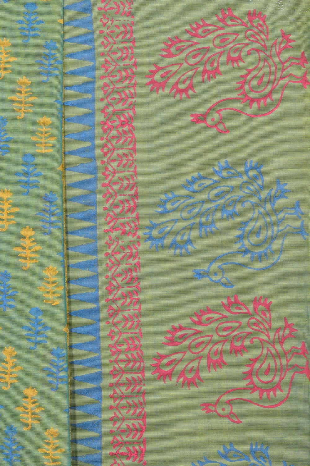 Collection of Hand block printed cotton saree in a gallery layout