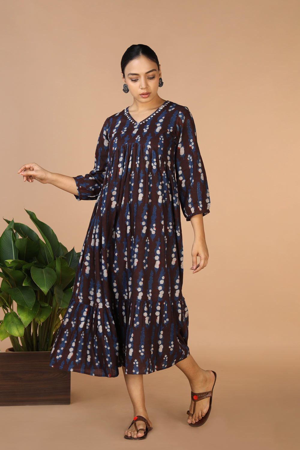 Bagru Handblock printed cotton Dress