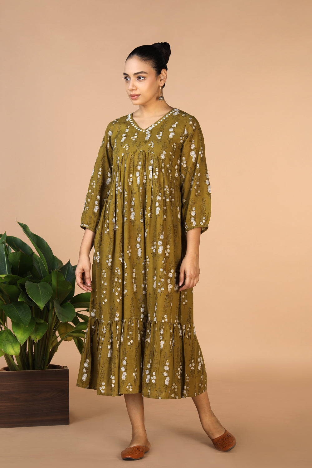 Image of Bagru Handblock printed cotton Dress