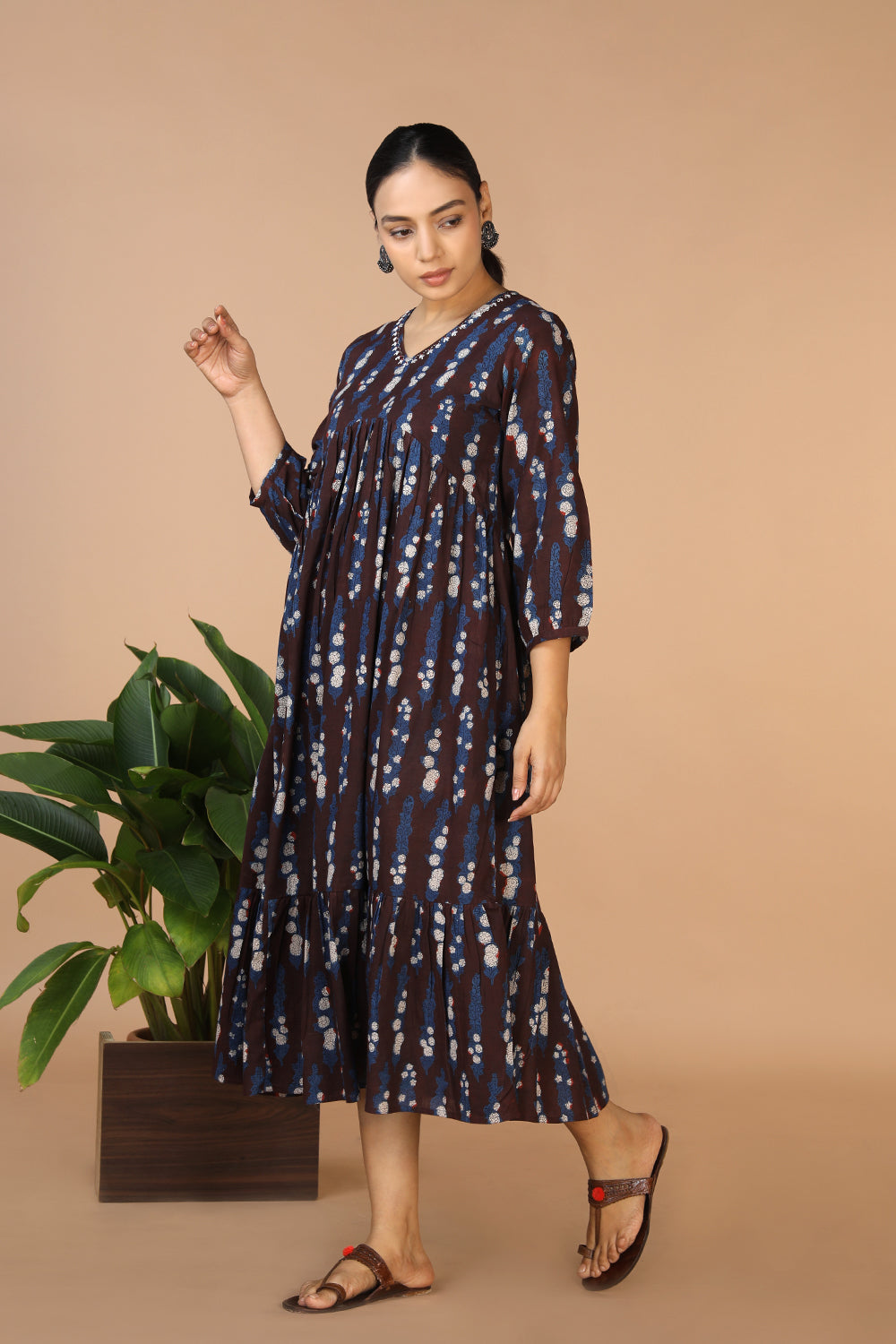 Bagru Handblock printed cotton Dress