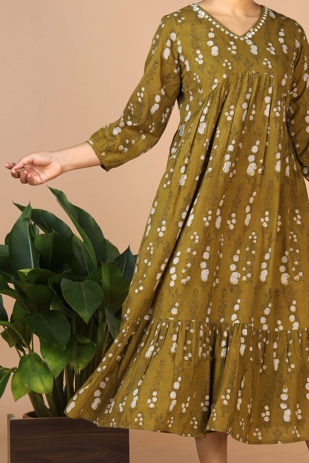 Image of Bagru Handblock printed cotton Dress