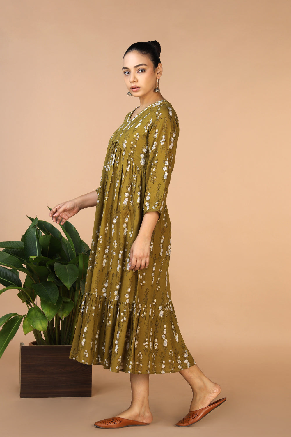 Collection of Bagru Handblock printed cotton Dress in a gallery layout