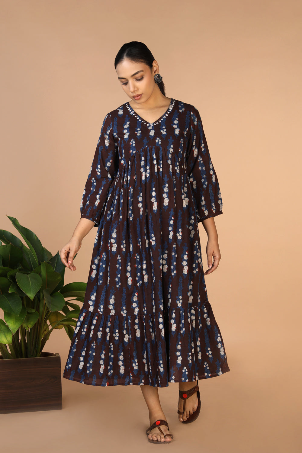 Bagru Handblock printed cotton Dress