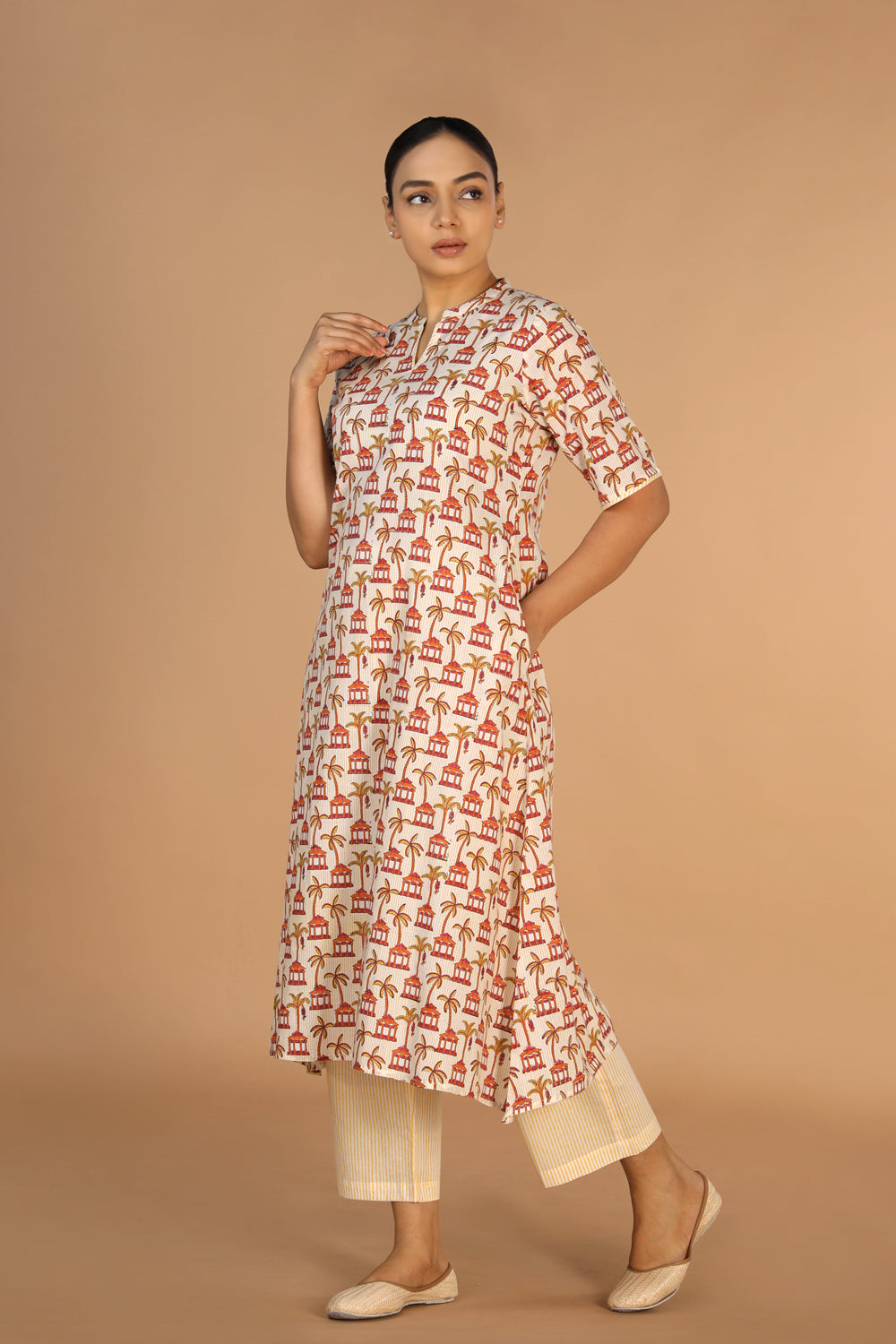 Image of Hand block printed kurta