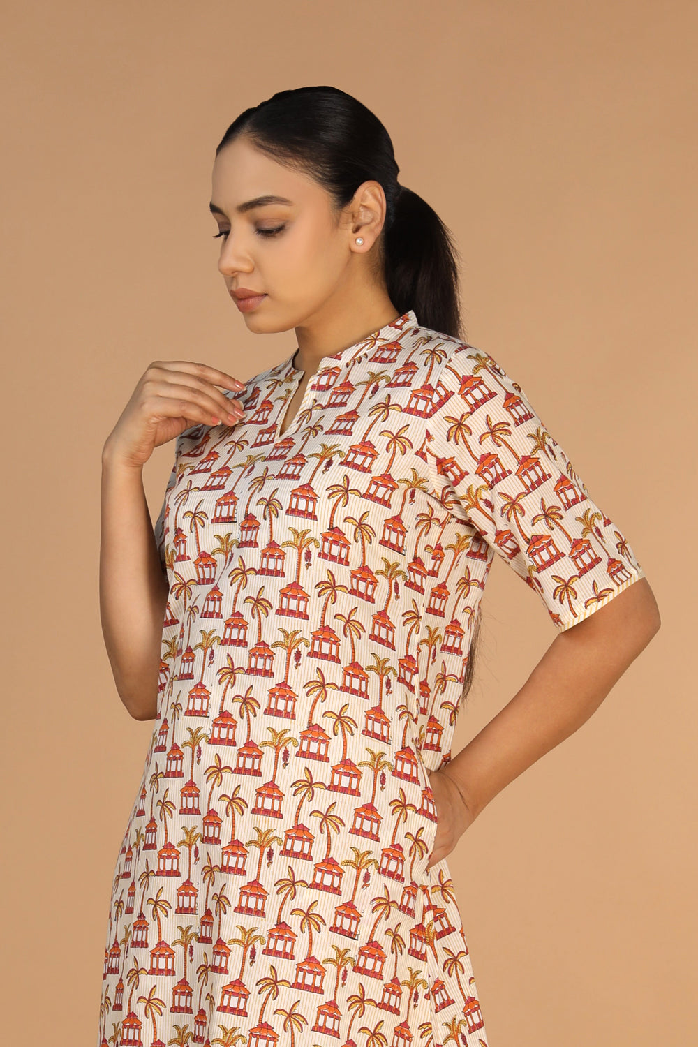 Image of Hand block printed kurta