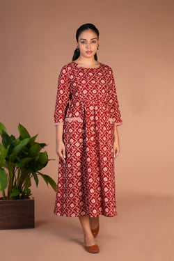 Image of Bagh block printed  dress