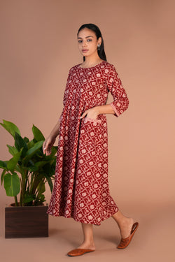 Image of Bagh block printed  dress