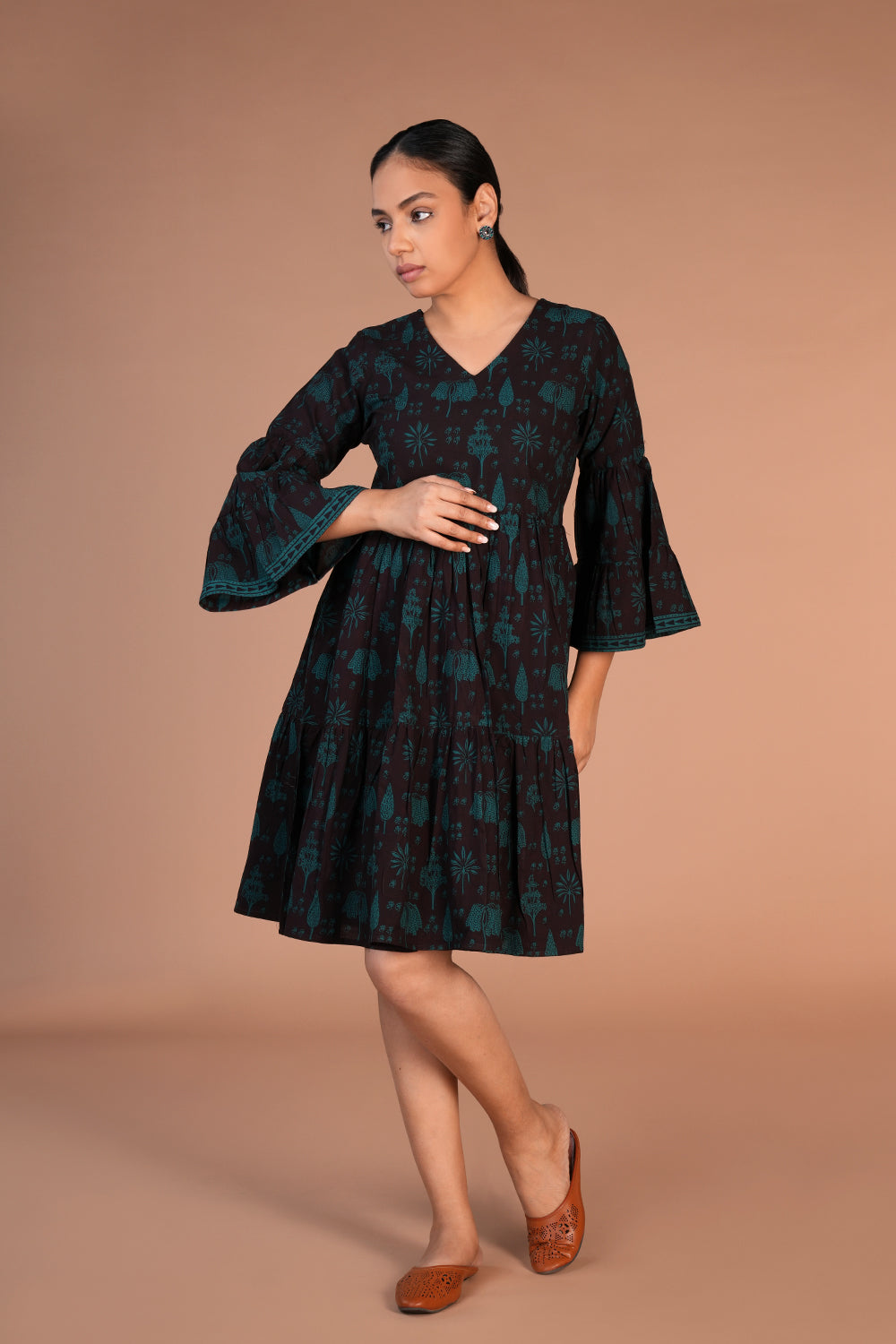 Bagh block printed Short Dress