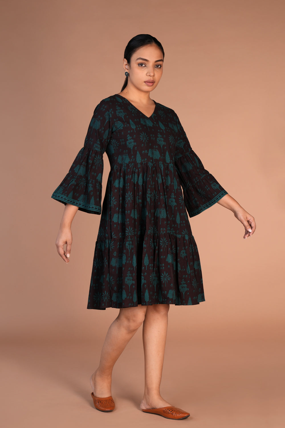 Bagh block printed Short Dress