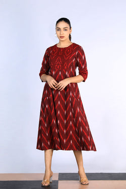 Image of Cotton Pochampally Ikat dress