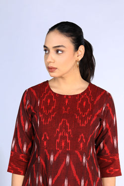 Image of Cotton Pochampally Ikat dress