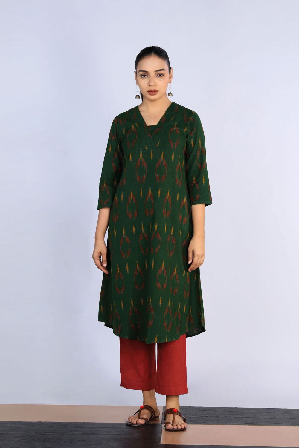 Cotton Pochampally Ikat Kurti