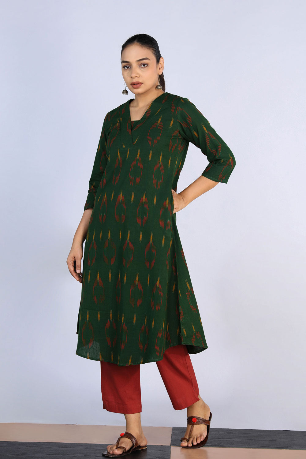 Cotton Pochampally Ikat Kurti