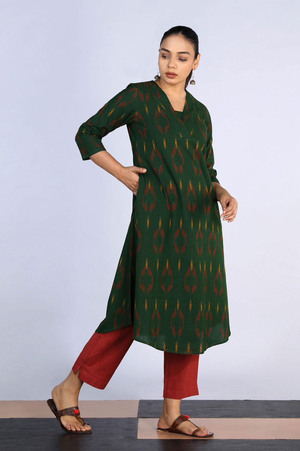 Cotton Pochampally Ikat Kurti