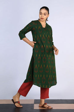 Image of Cotton Pochampally Ikat Kurti