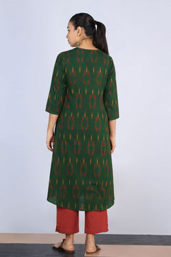 Image of Cotton Pochampally Ikat Kurti