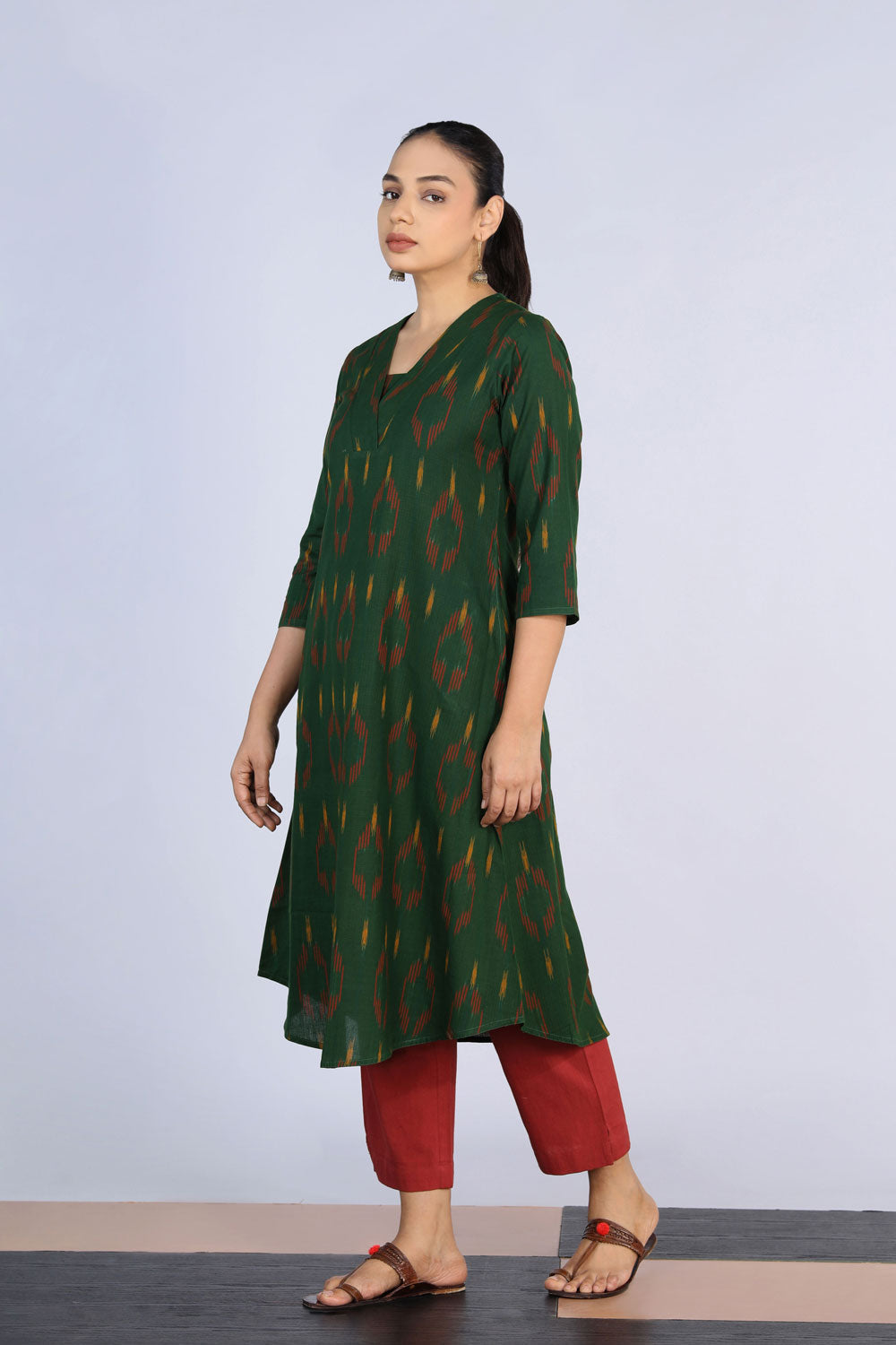 Cotton Pochampally Ikat Kurti