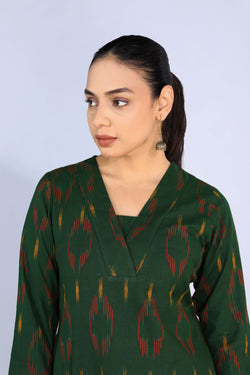 Image of Cotton Pochampally Ikat Kurti