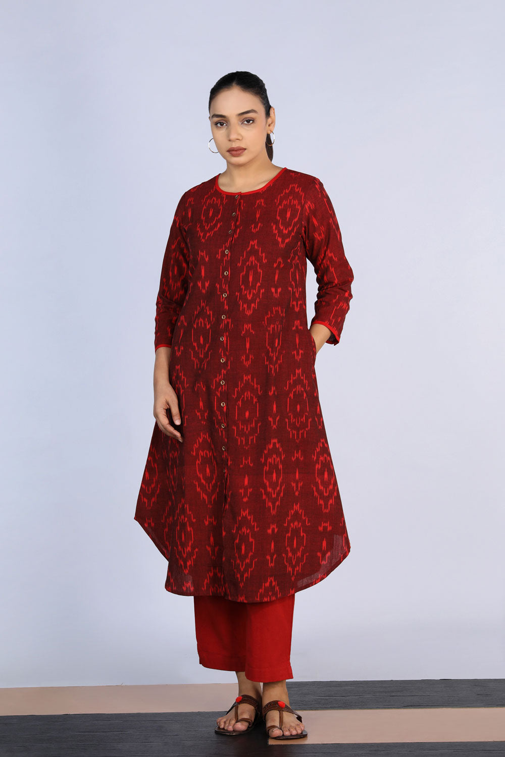 Cotton Pochampally Ikat Kurti