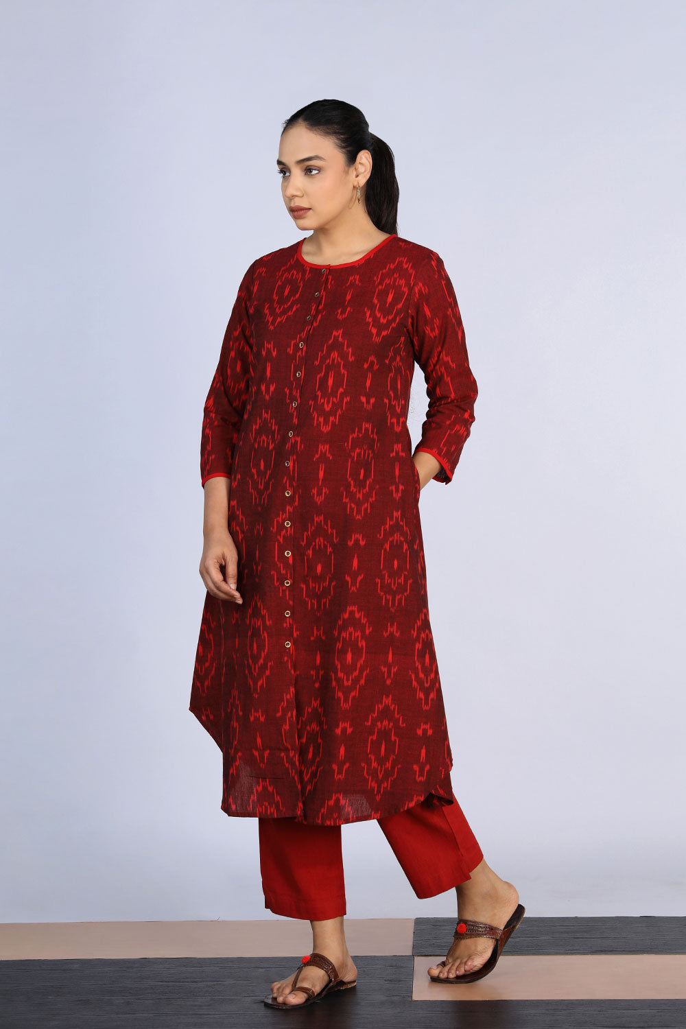Image of Cotton Pochampally Ikat Kurti