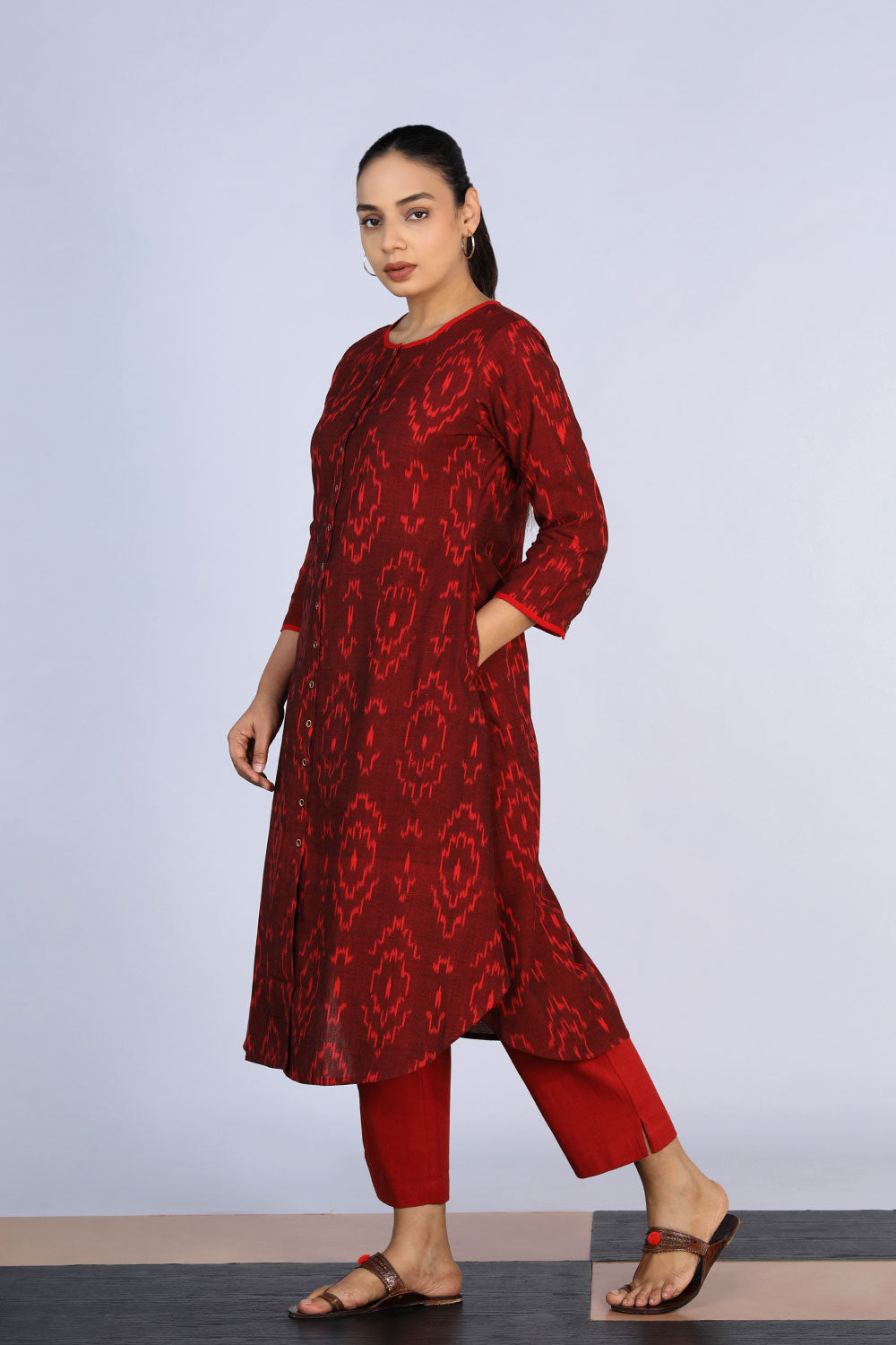 Cotton Pochampally Ikat Kurti