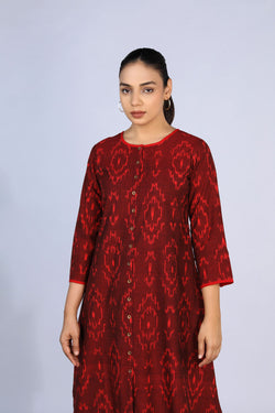 Image of Cotton Pochampally Ikat Kurti