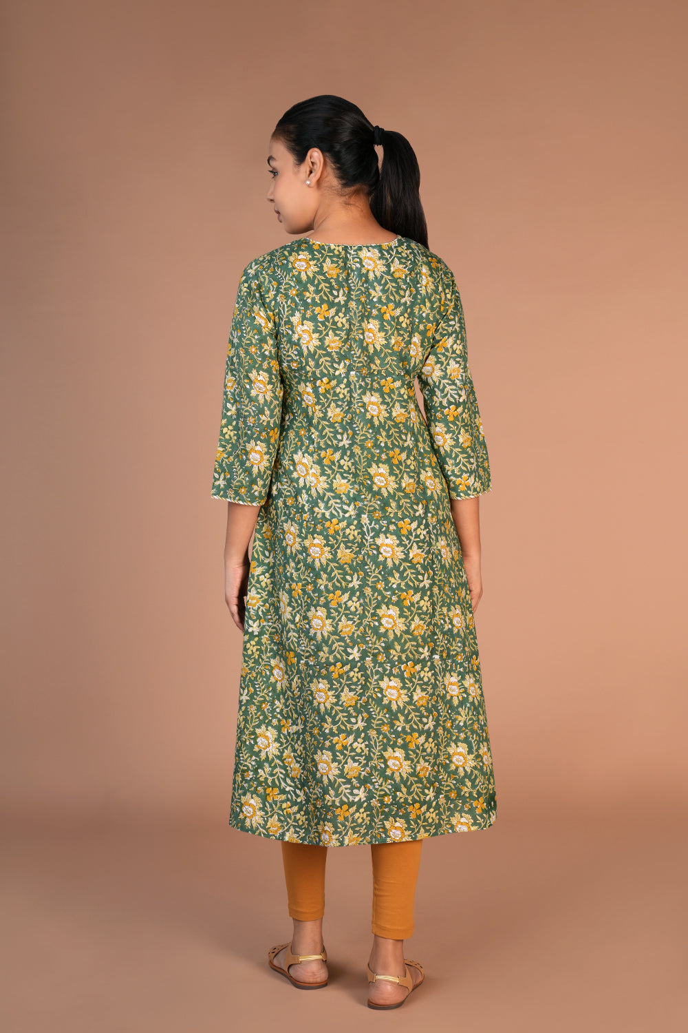 Hand block printed cotton kurti