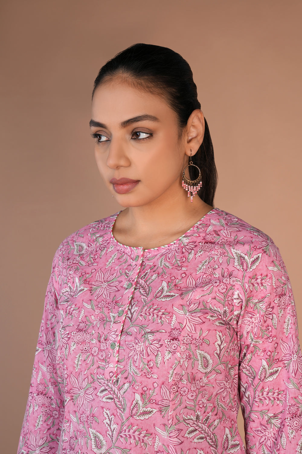 Hand block printed cotton kurti