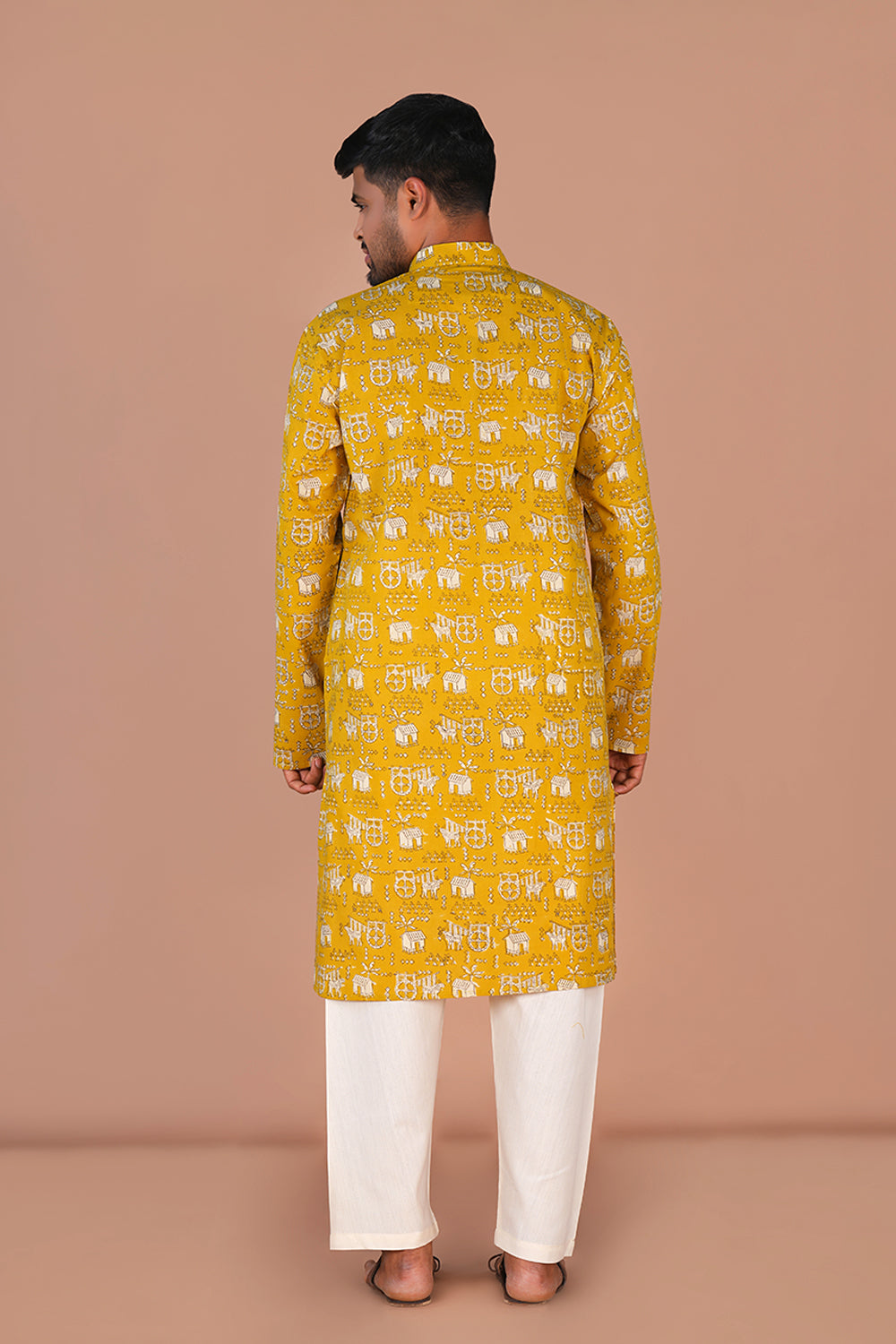 Image of Bagru Block Printed Cotton Kurta