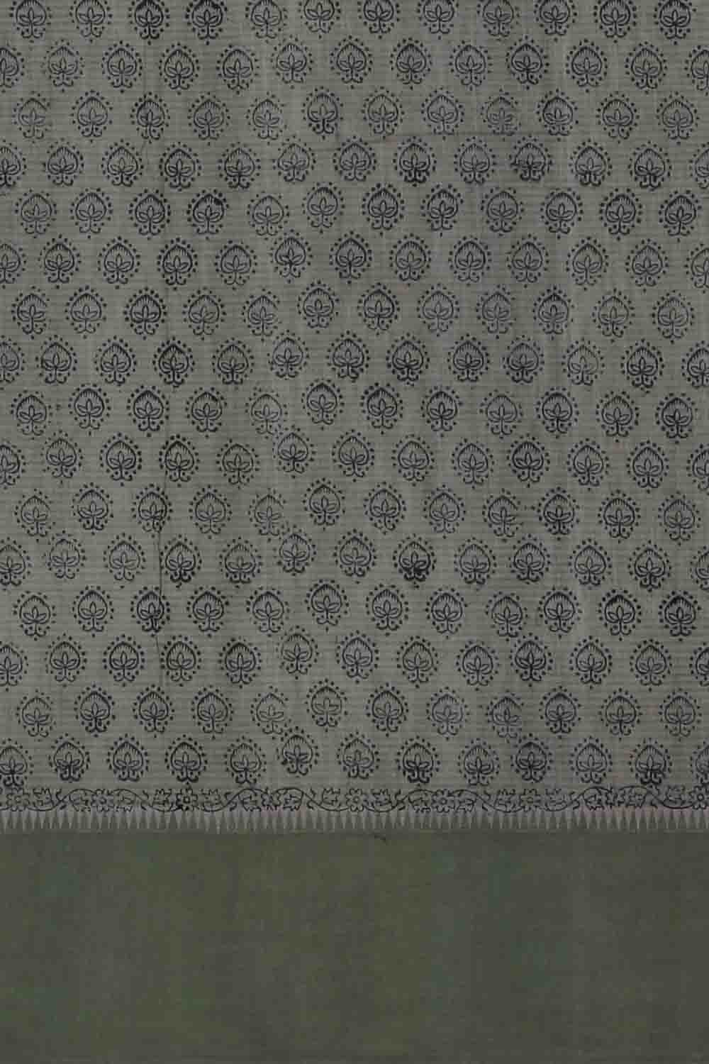 Image of Maroon handloom cotton Kalamkari Saree