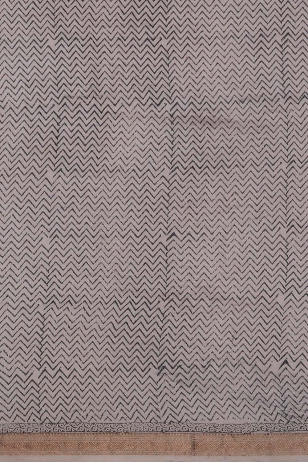 Image of Brown birdie motif Kalamkari Chanderi Saree