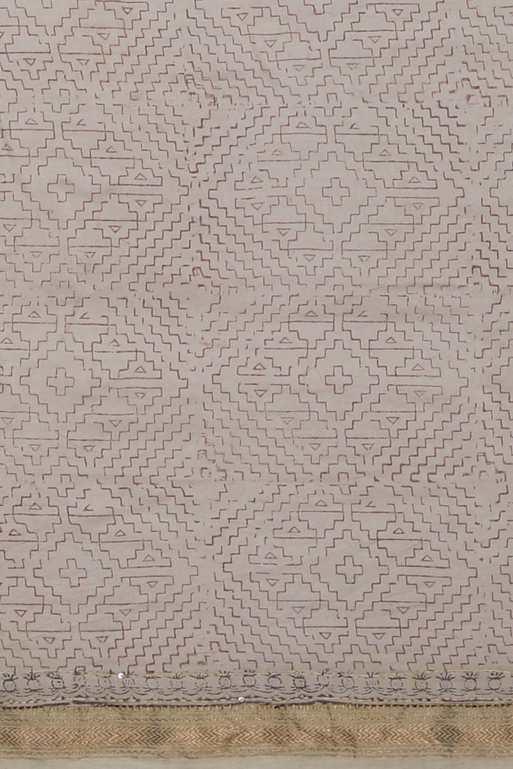 Image of Mustard Mrigha Kalamkari Chanderi Saree