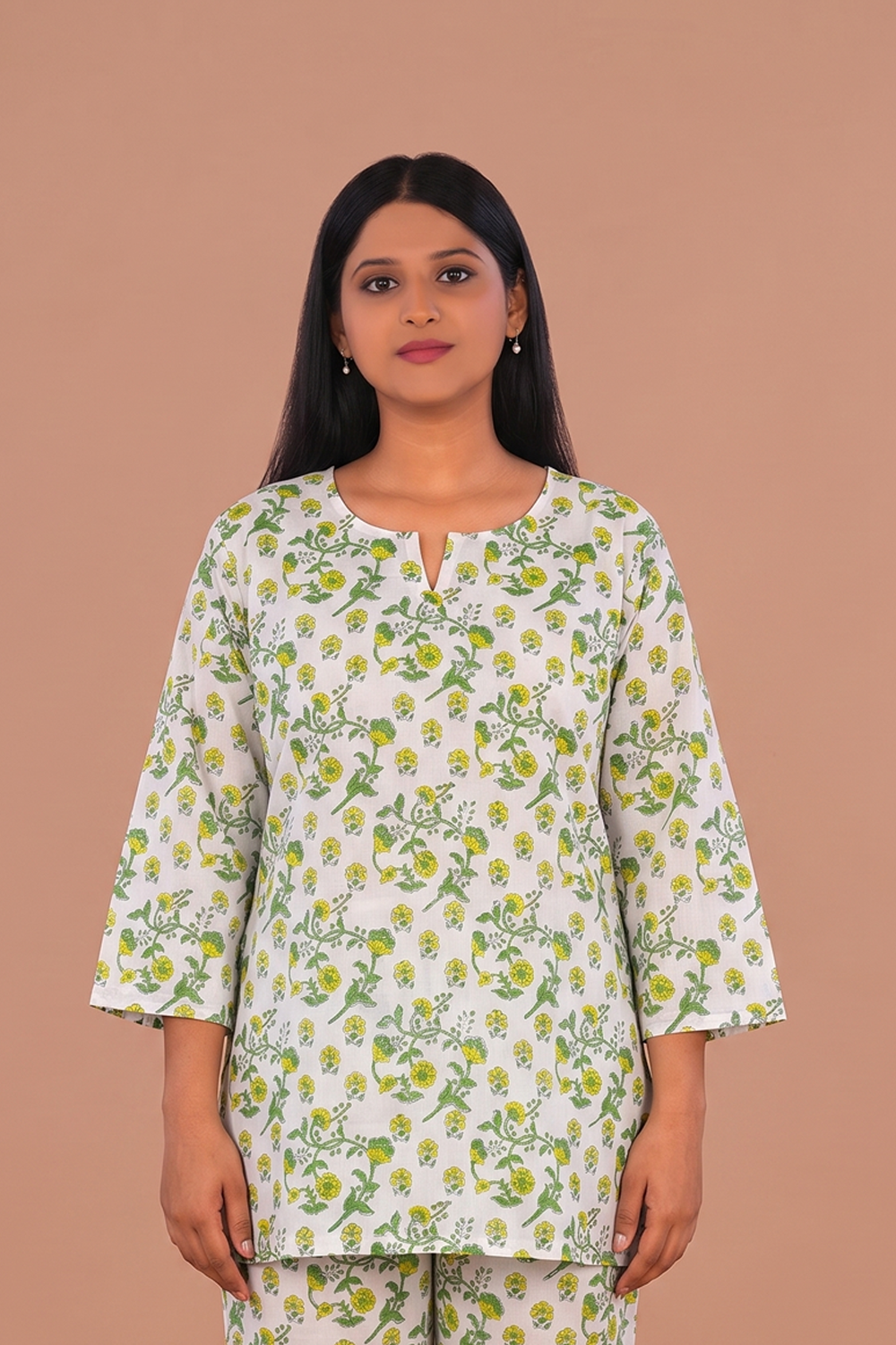 Image of Green Block printed lounge set