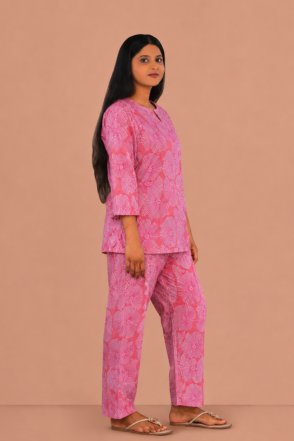 Image of Red Block printed lounge set